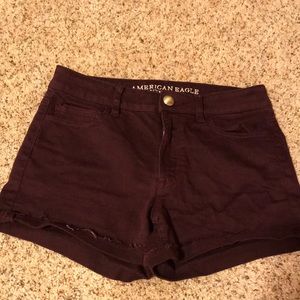 maroon american eagle shorts